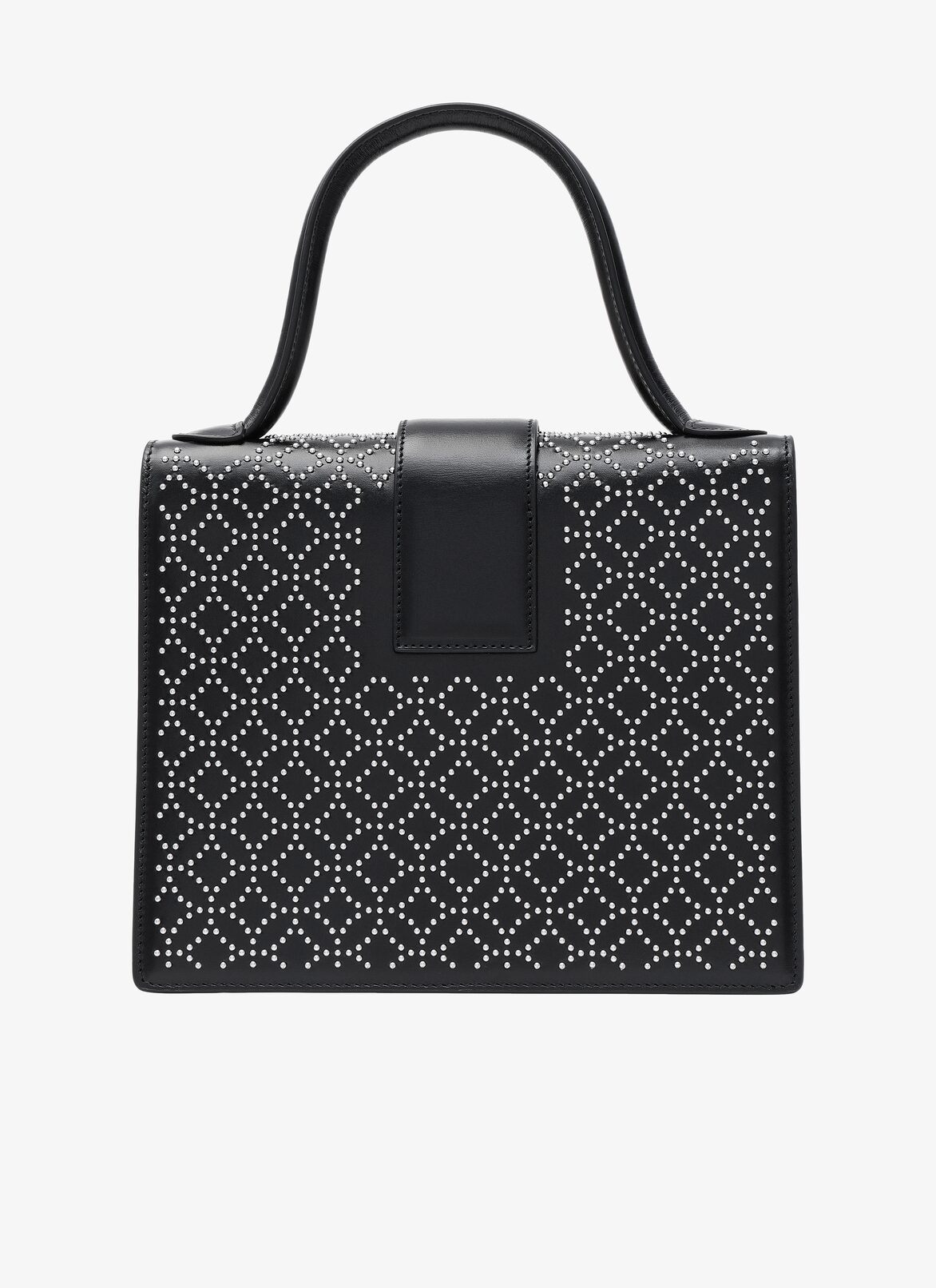 CLOSED BAG PM CUIR LUX CLOU ARABESQUE BLACK ALAÏA BLACK  CLOSED BAG PM CUIR LUX CLOU ARABESQUE BLACK